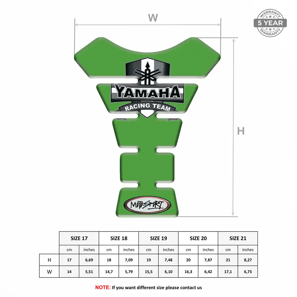 Yamaha Tank Fuse Pads Motorbike Elite Finish