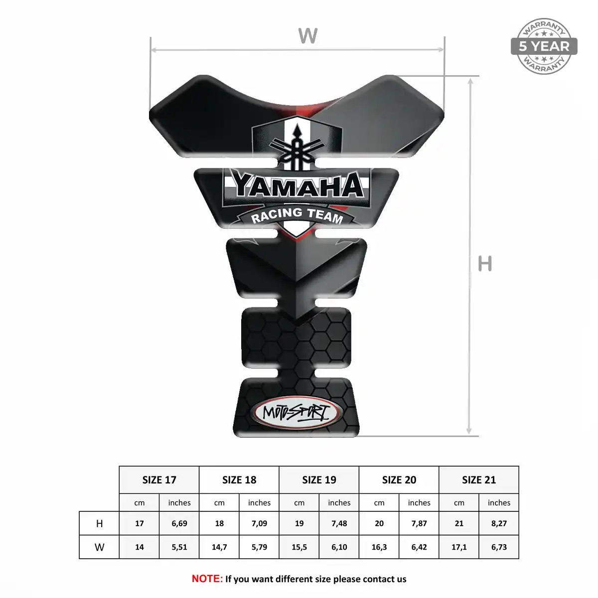 Yamaha Tank Fuse Pads Motorbike Exclusive Series