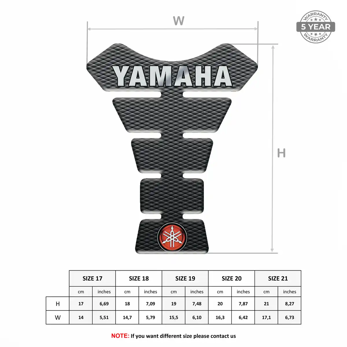 Yamaha Tank Fuse Pads Motorbike Refined Design