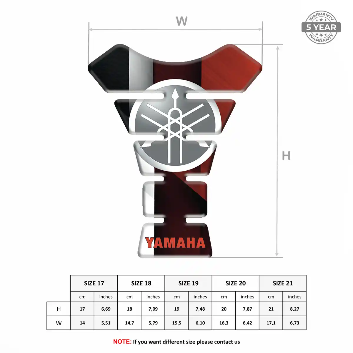 Yamaha Tank Fuse Pads Motorbike Superior Craft