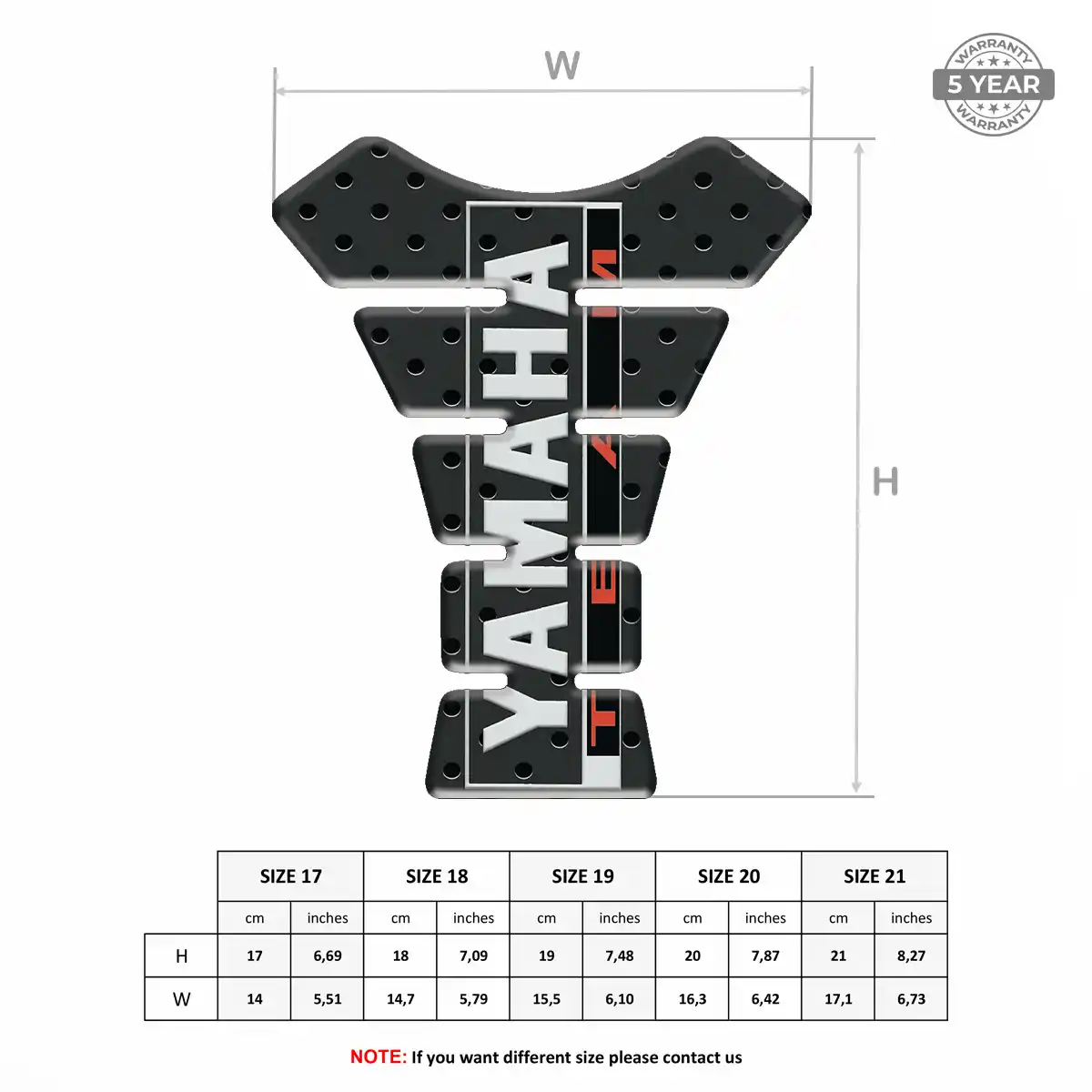 Yamaha Tank Fuse Pads Motorcycle Deluxe Edition