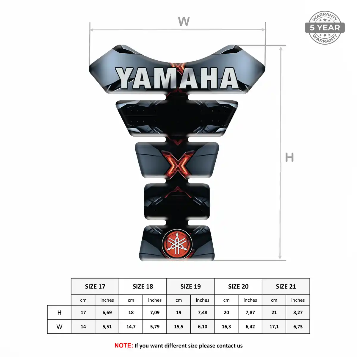 Yamaha Tank Fuse Pads Motorcycle Elite Edition