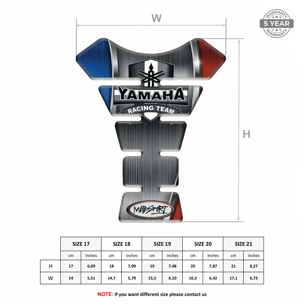 Yamaha Tank Fuse Protector Motorbike Deluxe Edition