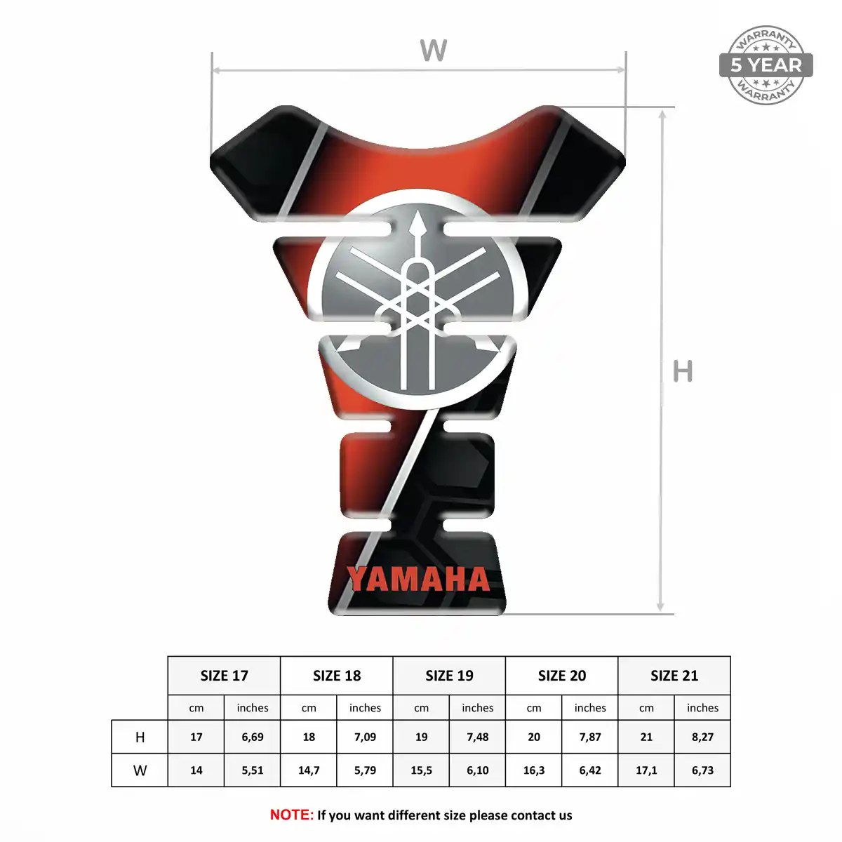 Yamaha Tank Fuse Protector Motorbike Exclusive Series