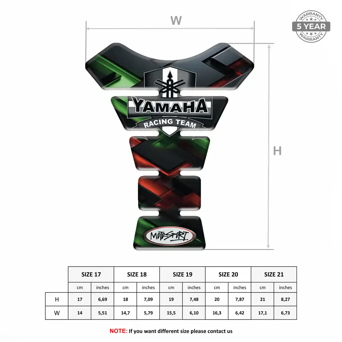Yamaha Tank Fuse Protector Motorbike Signature Grade