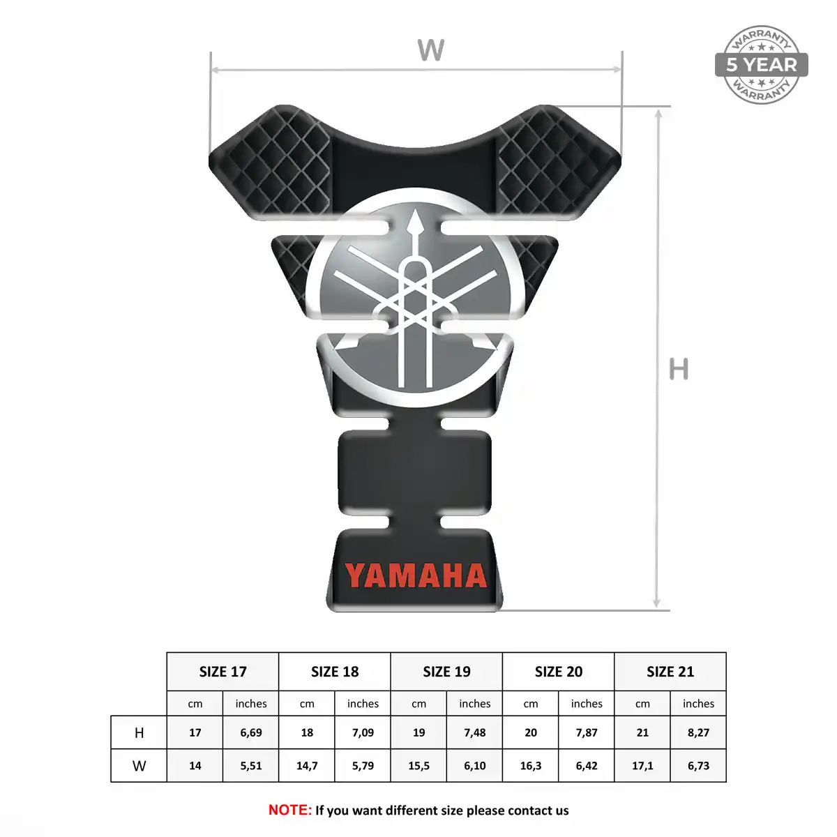 Yamaha Tank Fuse Protector Motorbike Sleek Style