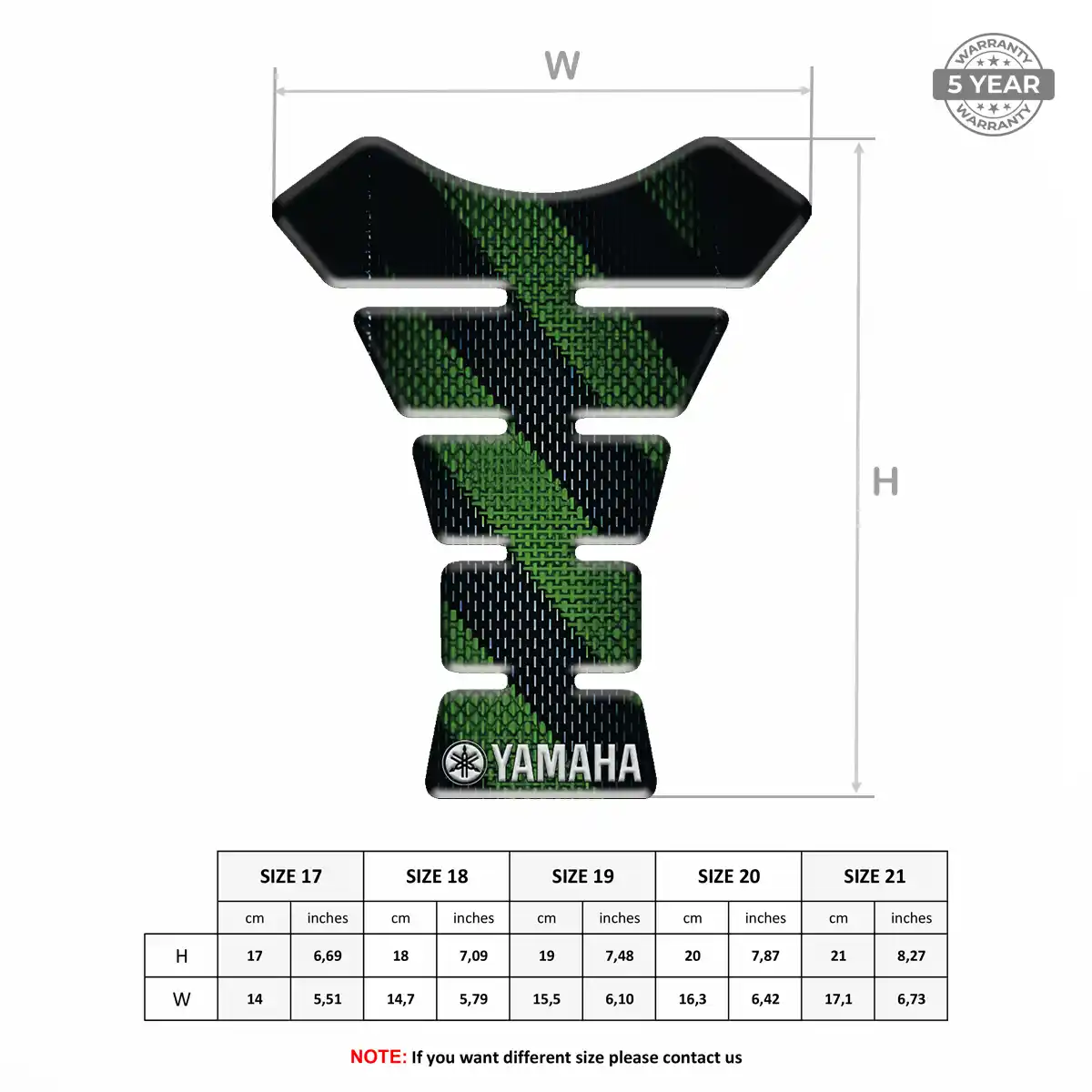 Yamaha Tank Fuse Protector Motorcycle Elite Finish