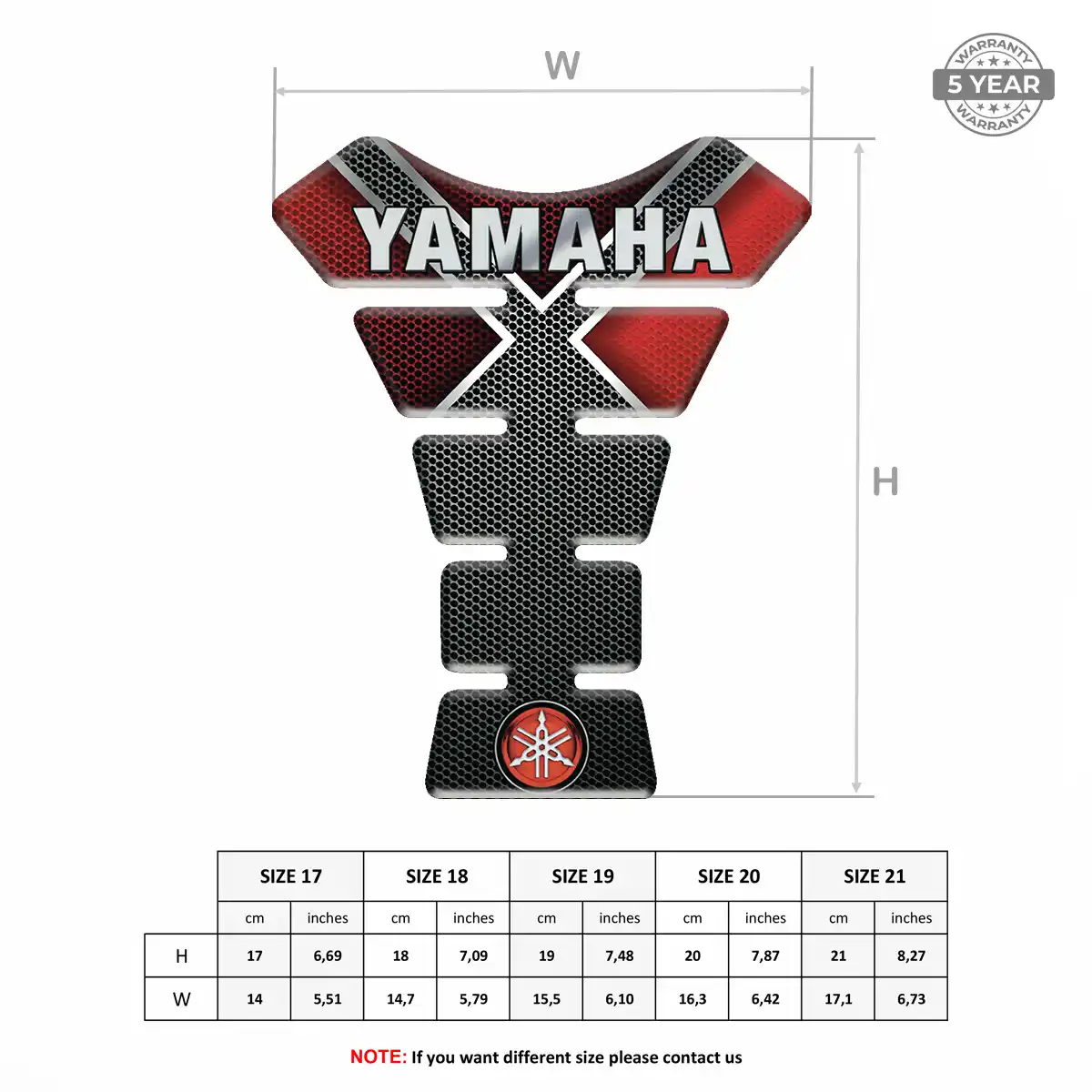 Yamaha Tank Fuse Protector Motorcycle Sleek Style