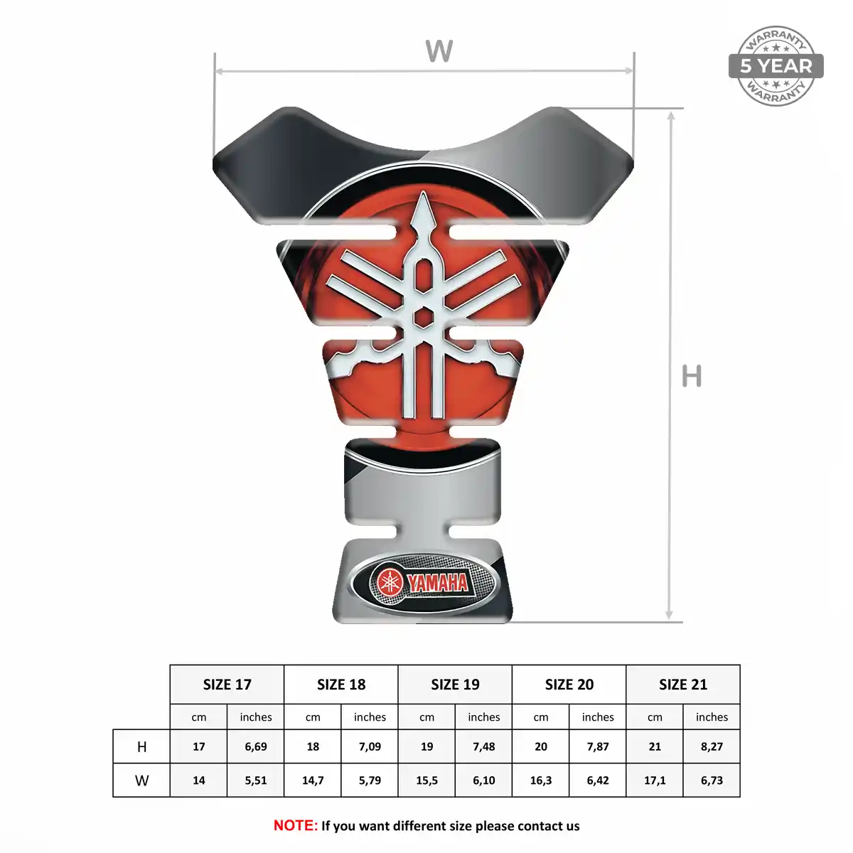 Yamaha Tank Grip Pad Elite Finish