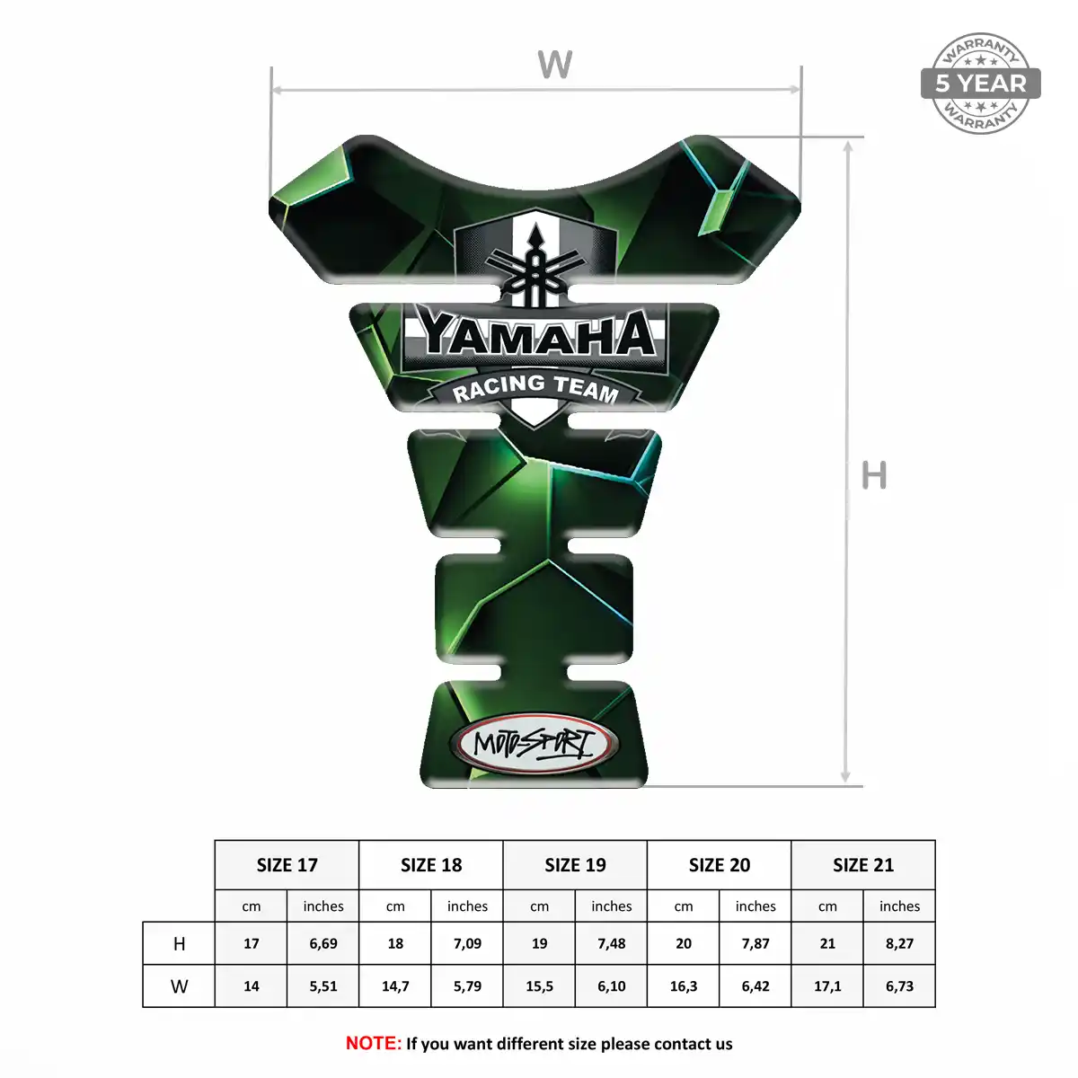 Yamaha Tank Guard Fuse Motorbike Elite Finish
