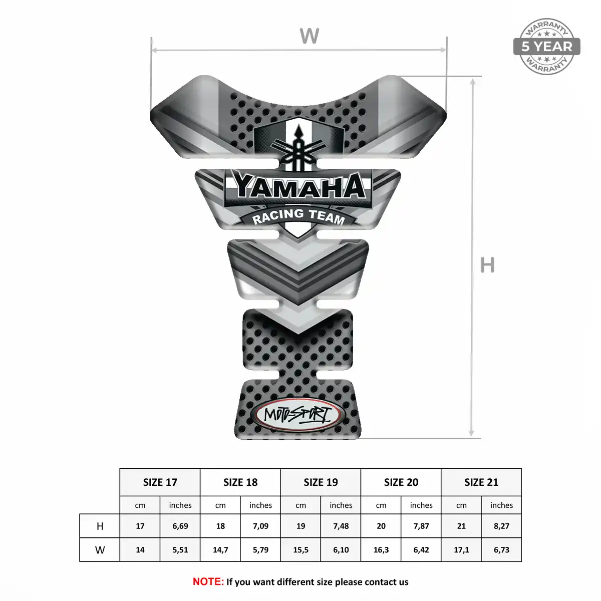 Yamaha Tank Guard Fuse Motorbike Signature Grade