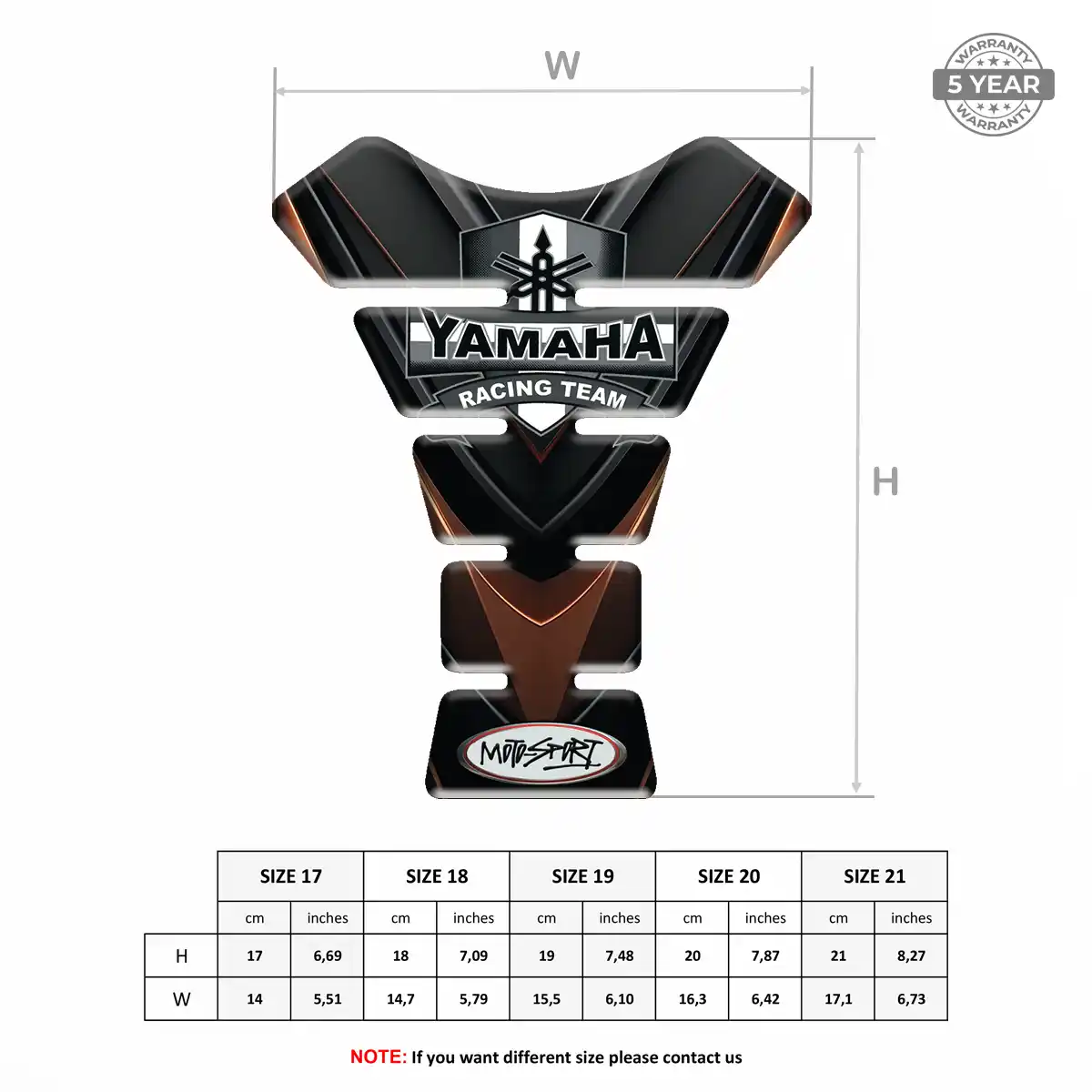 Yamaha Tank Guard Fuse Motorbike Superior Craft