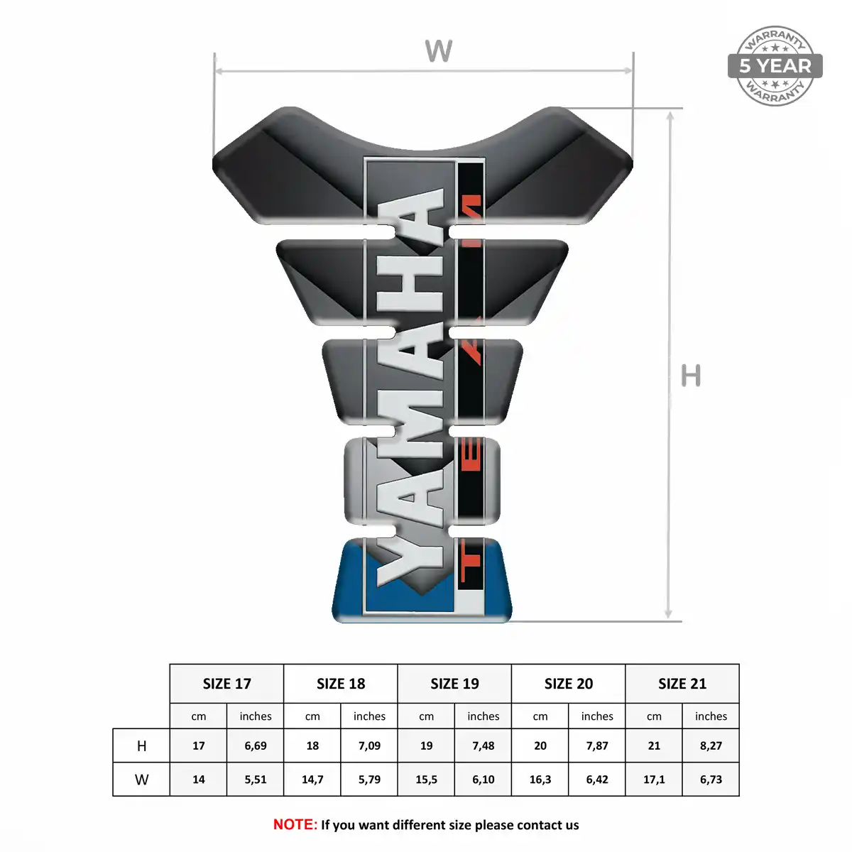 Yamaha Tank Guard Fuse Motorcycle Elite Edition