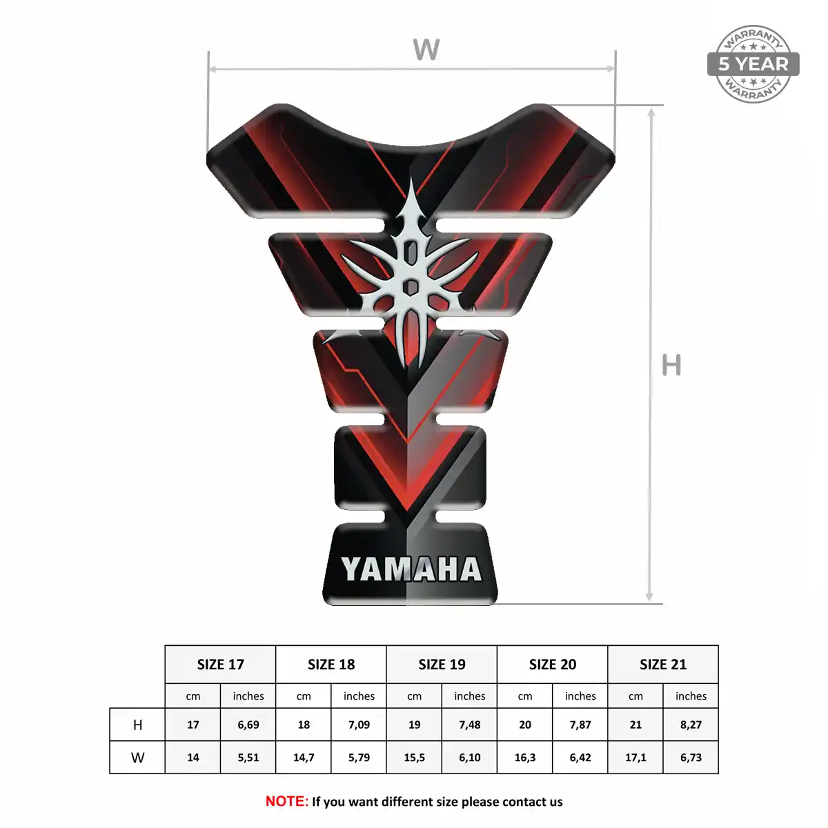 Yamaha Tank Guard Fuse Motorcycle Elite Finish