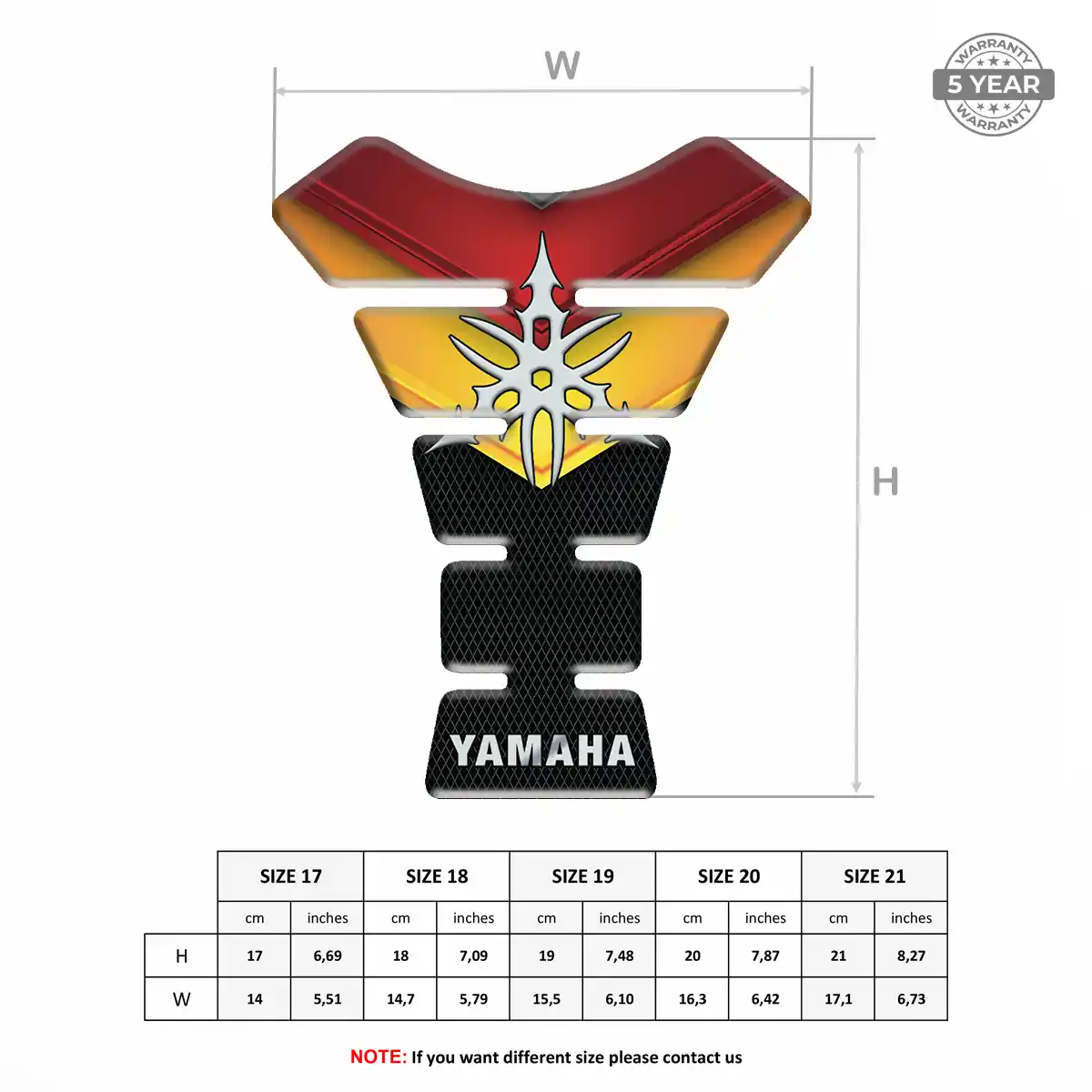 Yamaha Tank Guard Fuse Motorcycle Sleek Style