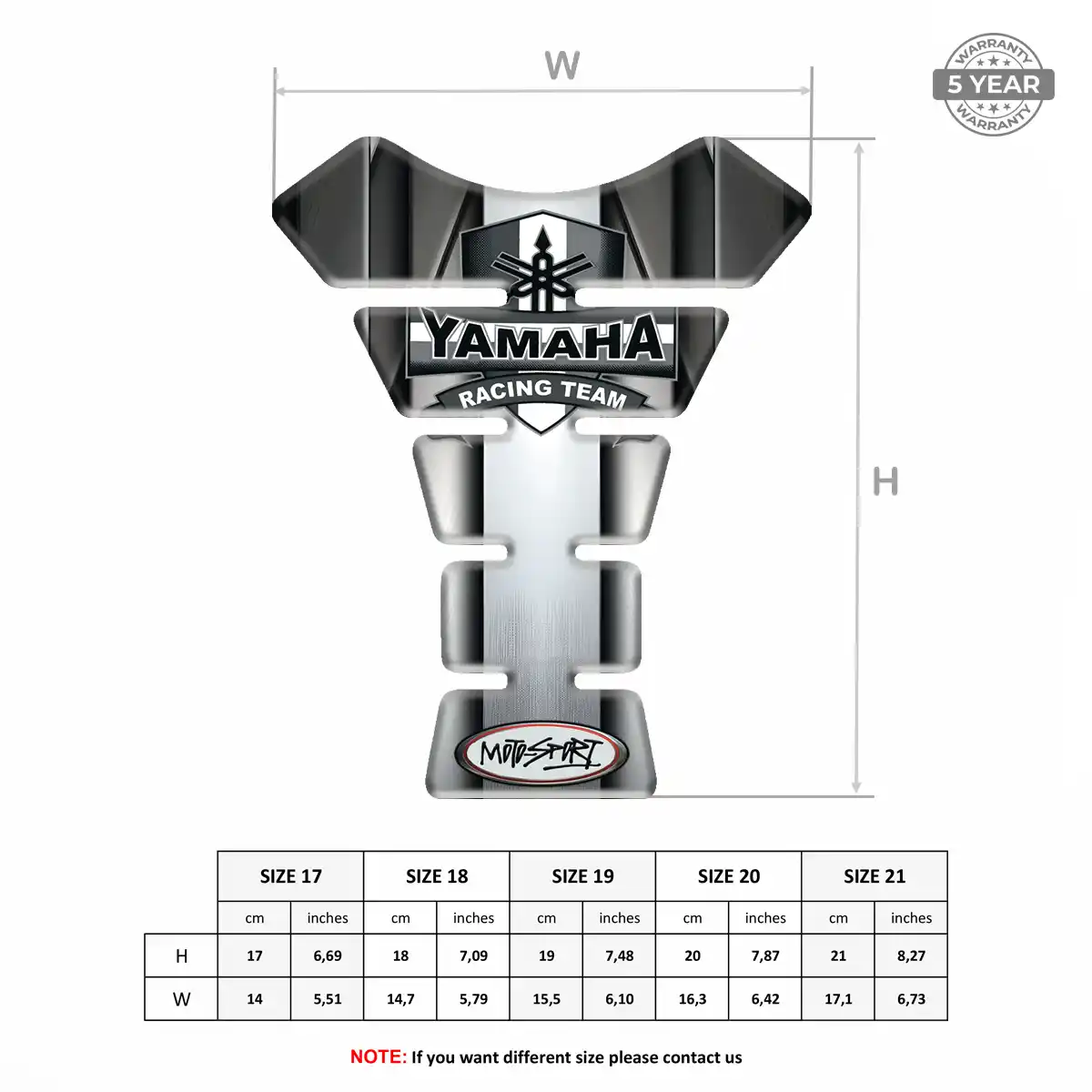 Yamaha Tank Guard Motorbike Prestige Line