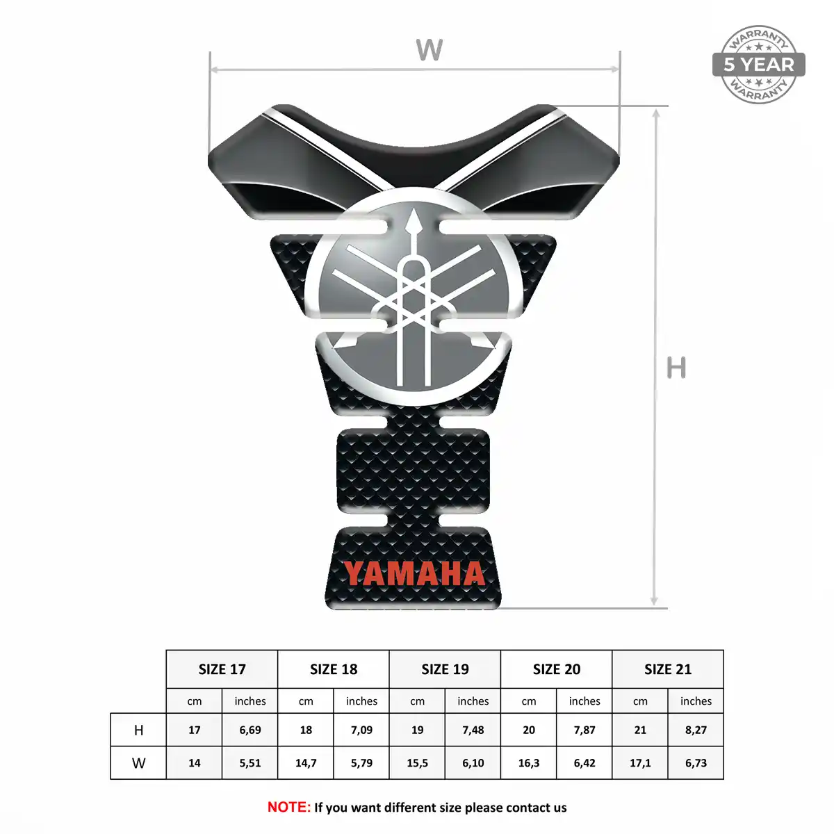 Yamaha Tank Guard Motorbike Signature Grade