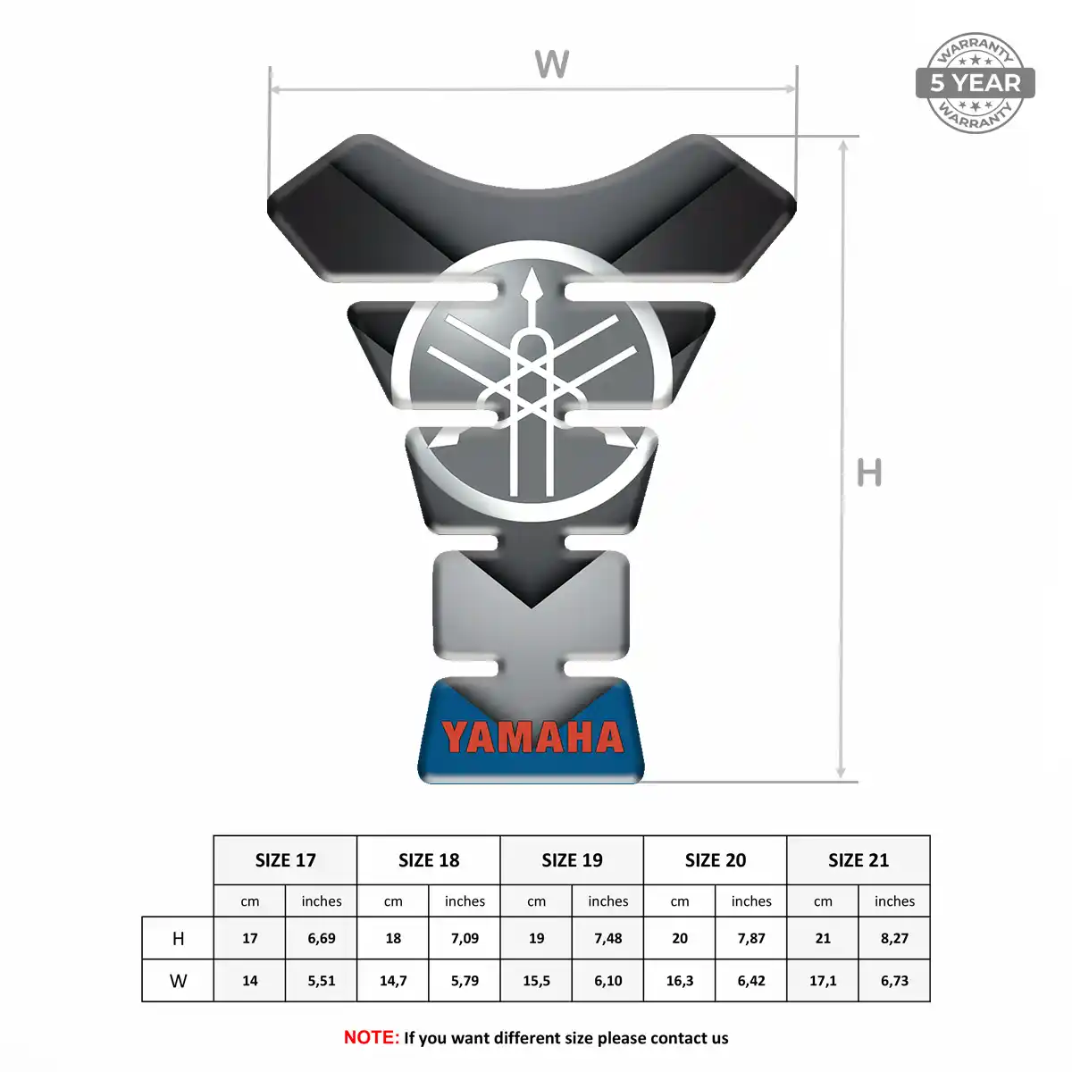 Yamaha Tank Guard Motorbike Sleek Style