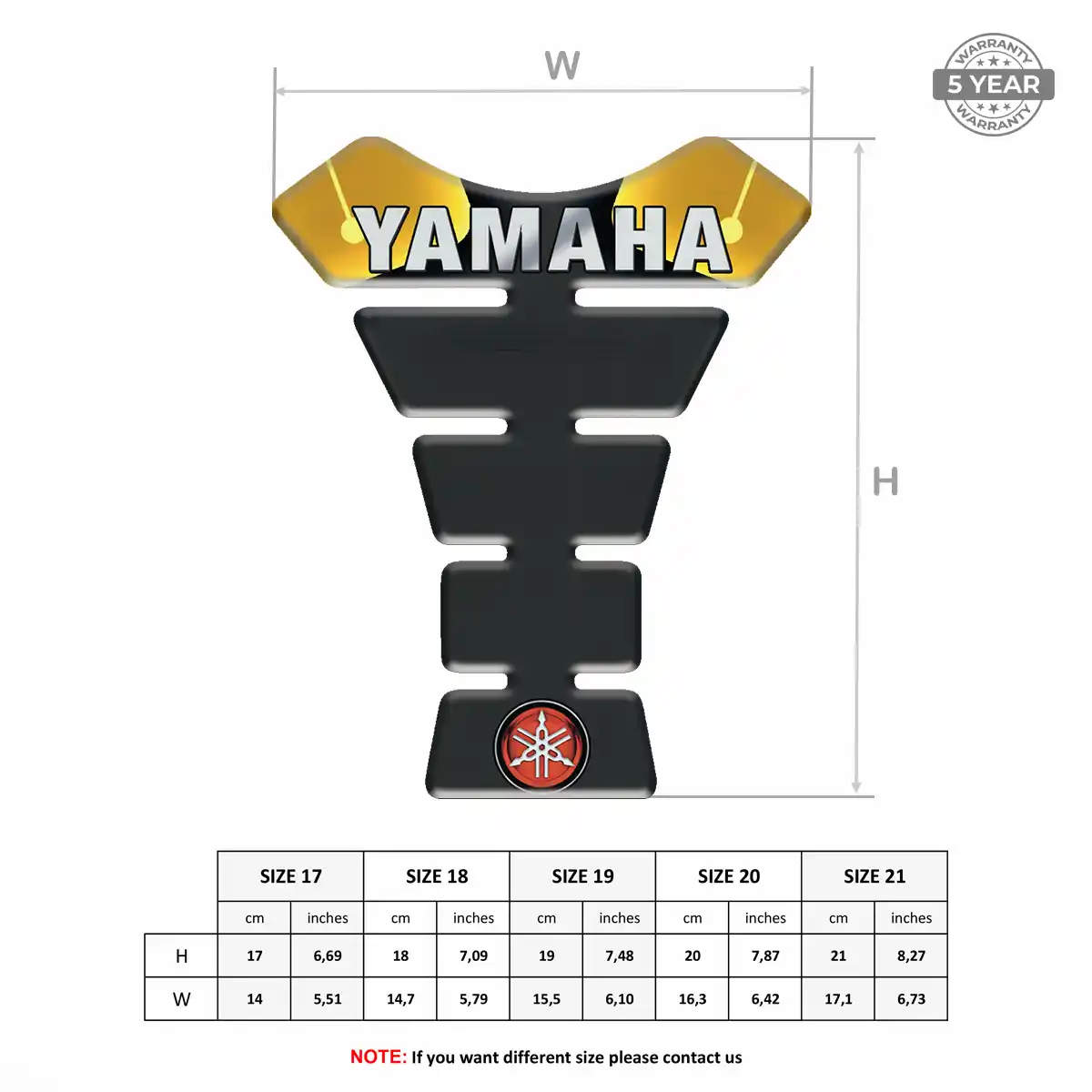 Yamaha Tank Guard Motorcycle Sleek Style