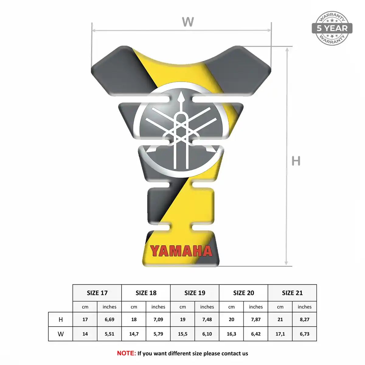 Yamaha Tank Guard Pad Elite Finish