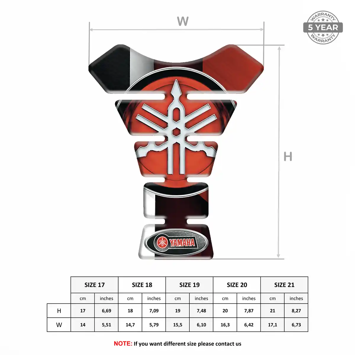 Yamaha Tank Guard Pad Motorbike Prime Quality