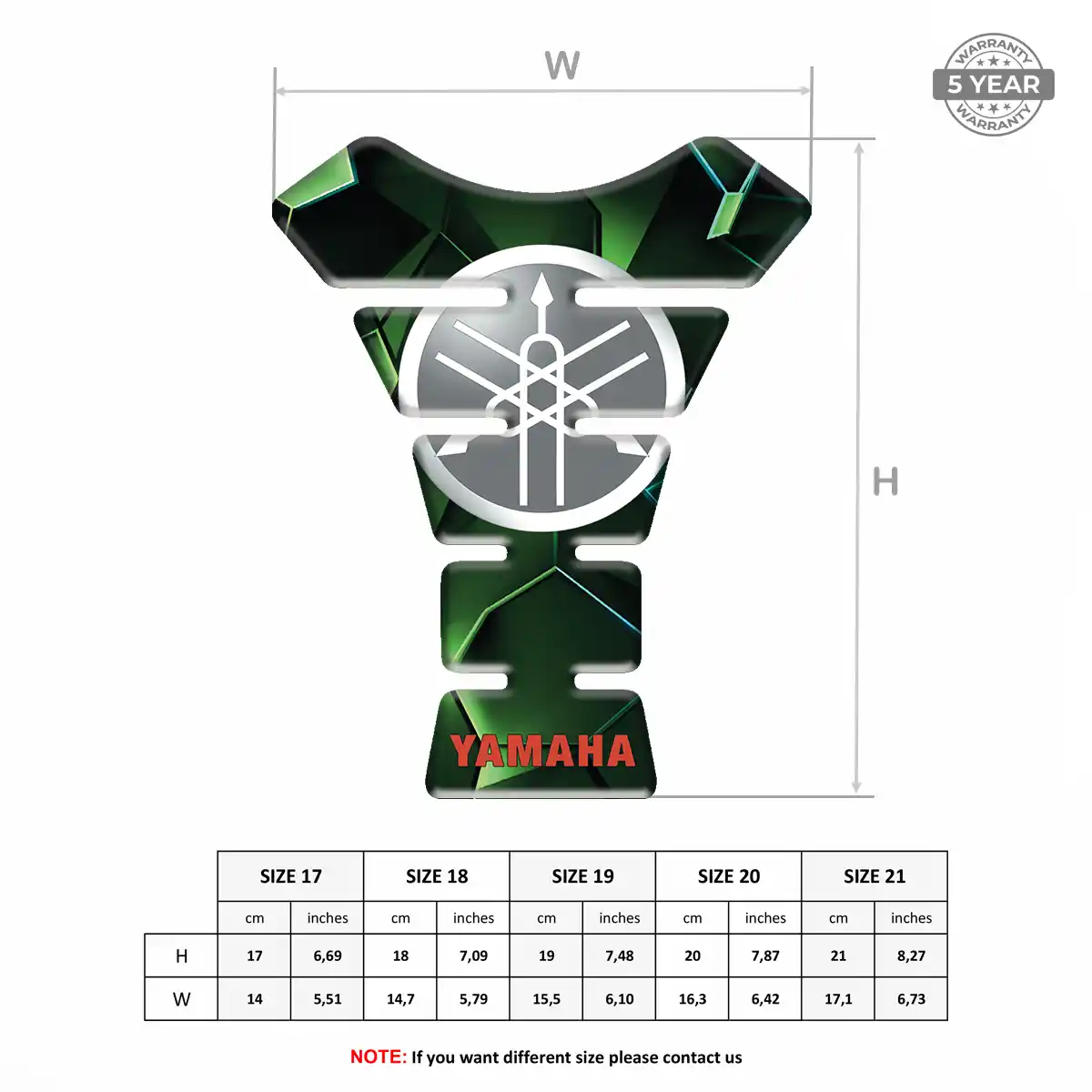 Yamaha Tank Guard Pad Motorbike Signature Grade