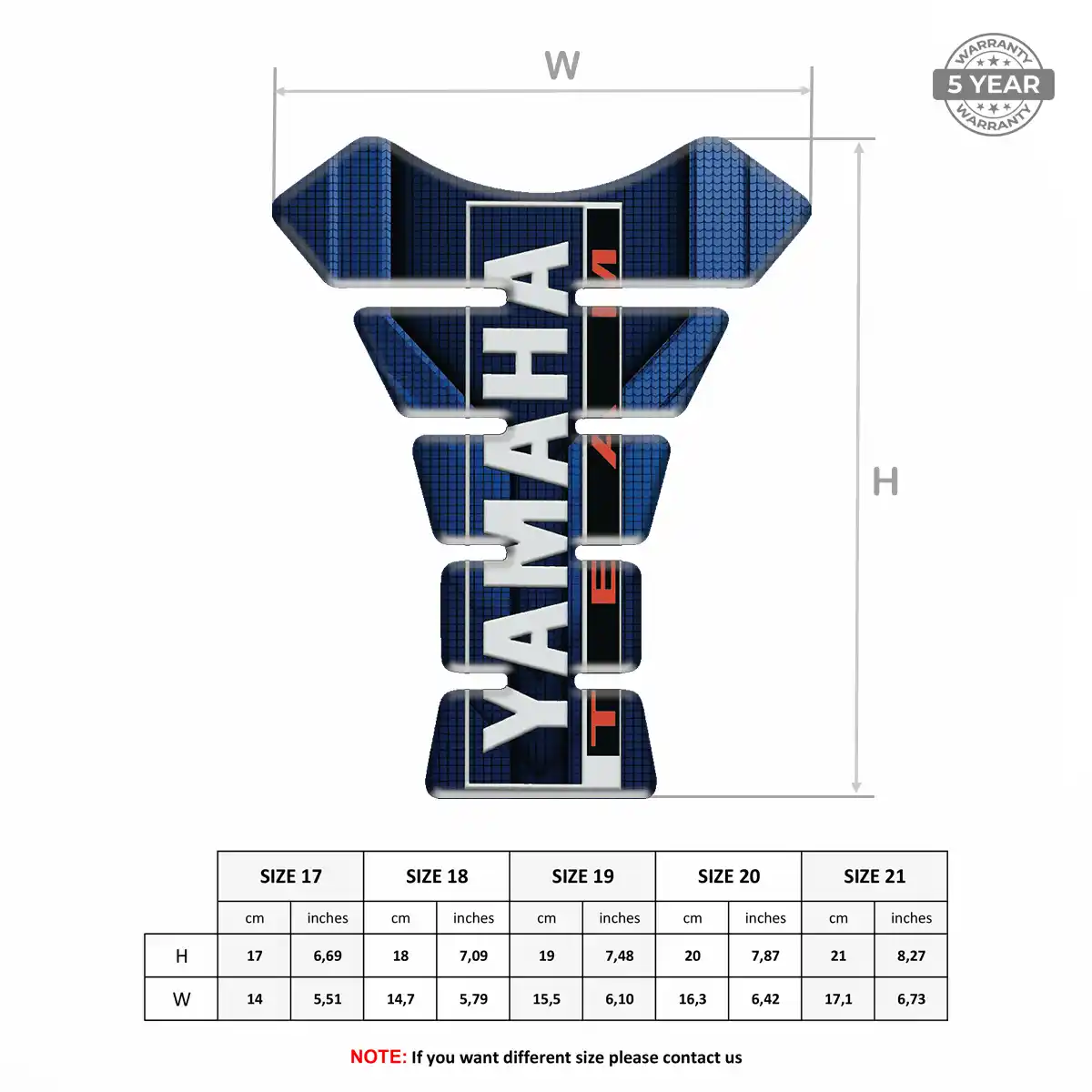 Yamaha Tank Guard Pad Motorbike Superior Craft