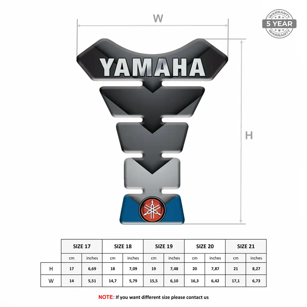 Yamaha Tank Guard Pad Motorcycle Deluxe Edition