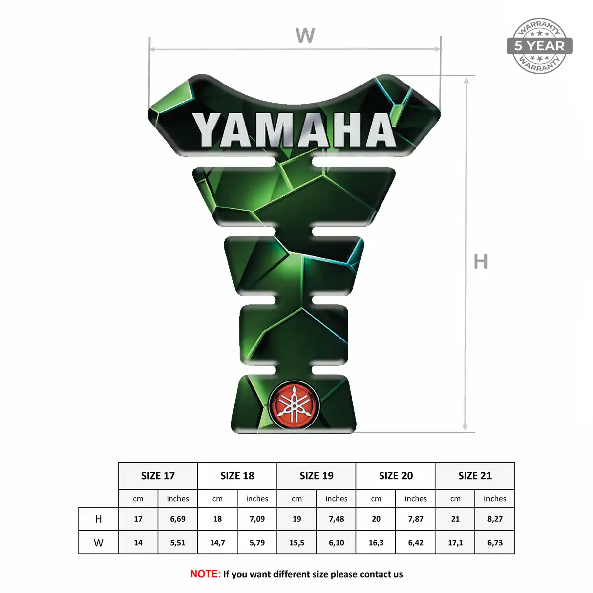 Yamaha Tank Guard Pad Motorcycle Elite Finish