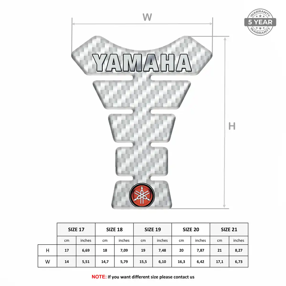 Yamaha Tank Guard Pad Motorcycle Exclusive Series