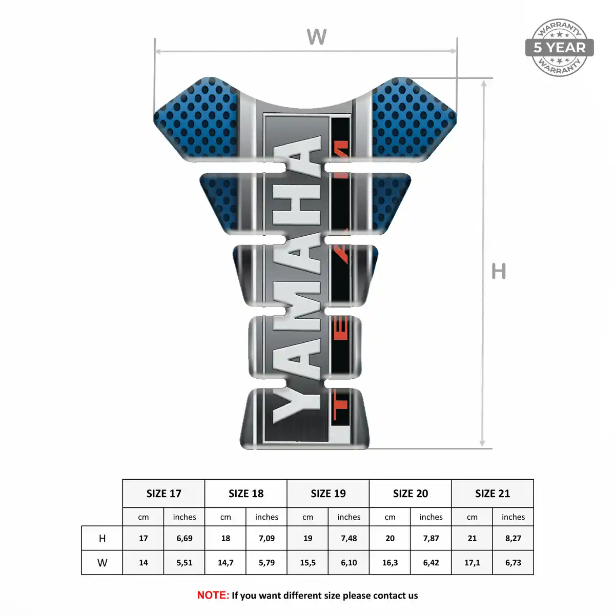 Yamaha Tank Guard Pad Motorcycle Prestige Line