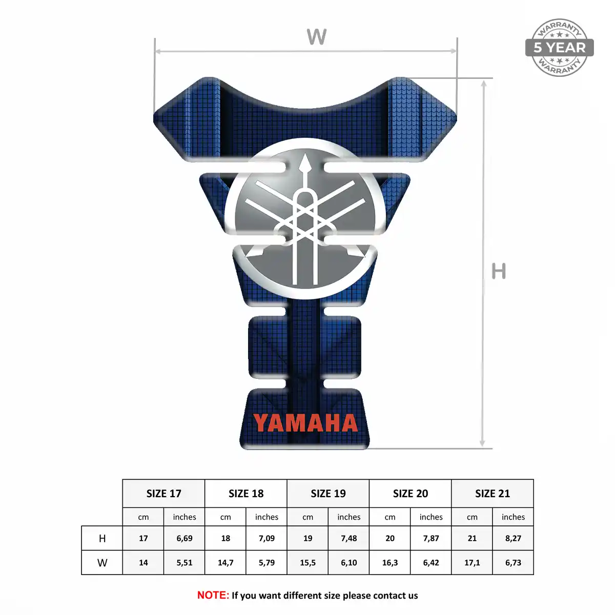 Yamaha Tank Guard Pad Motorcycle Signature Grade