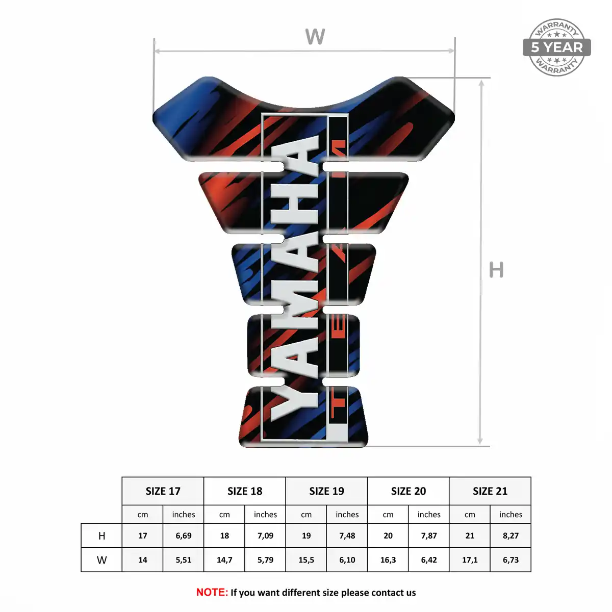 Yamaha Tank Guard Pad Motorcycle Superior Craft