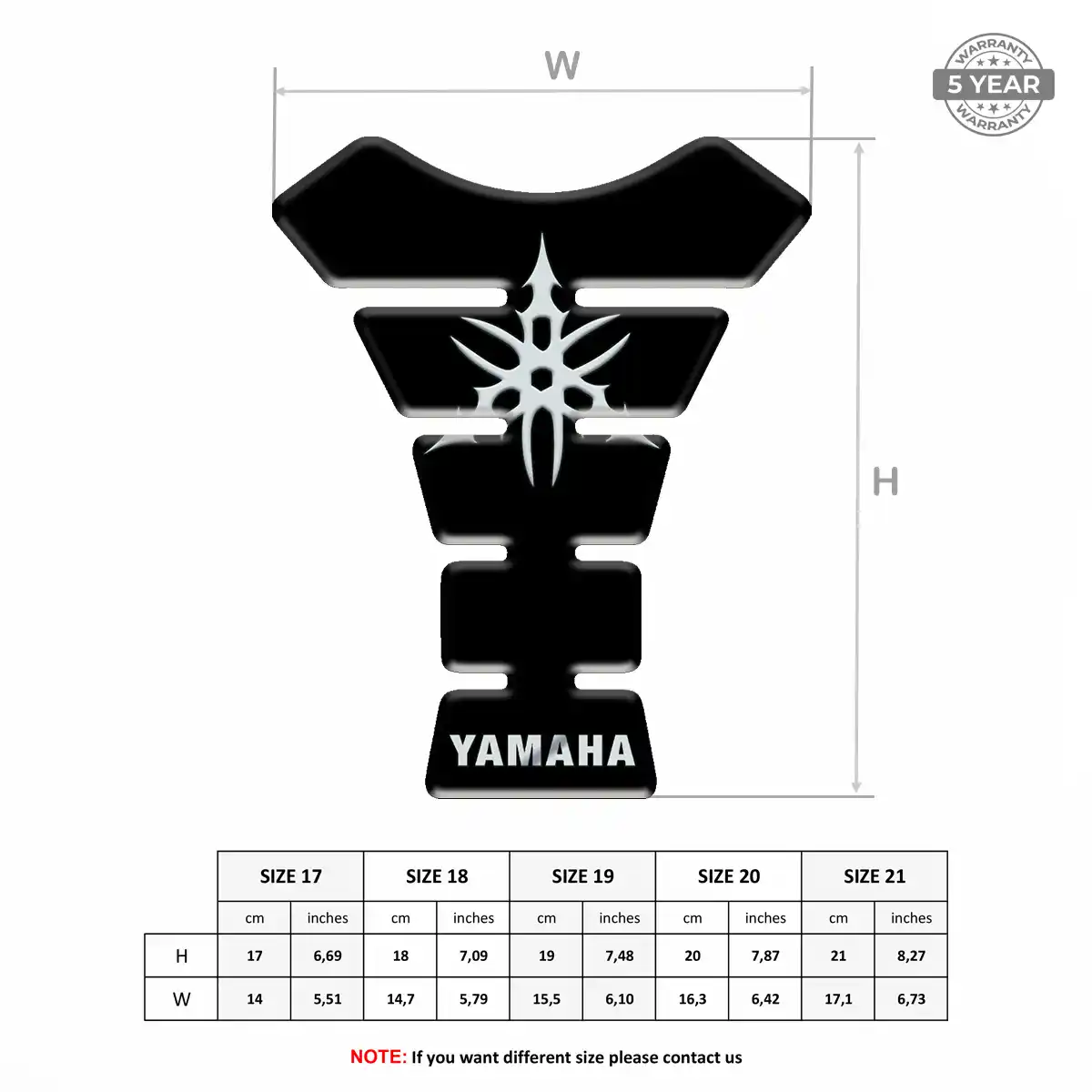 Yamaha Tank Guard Pads Elite Finish