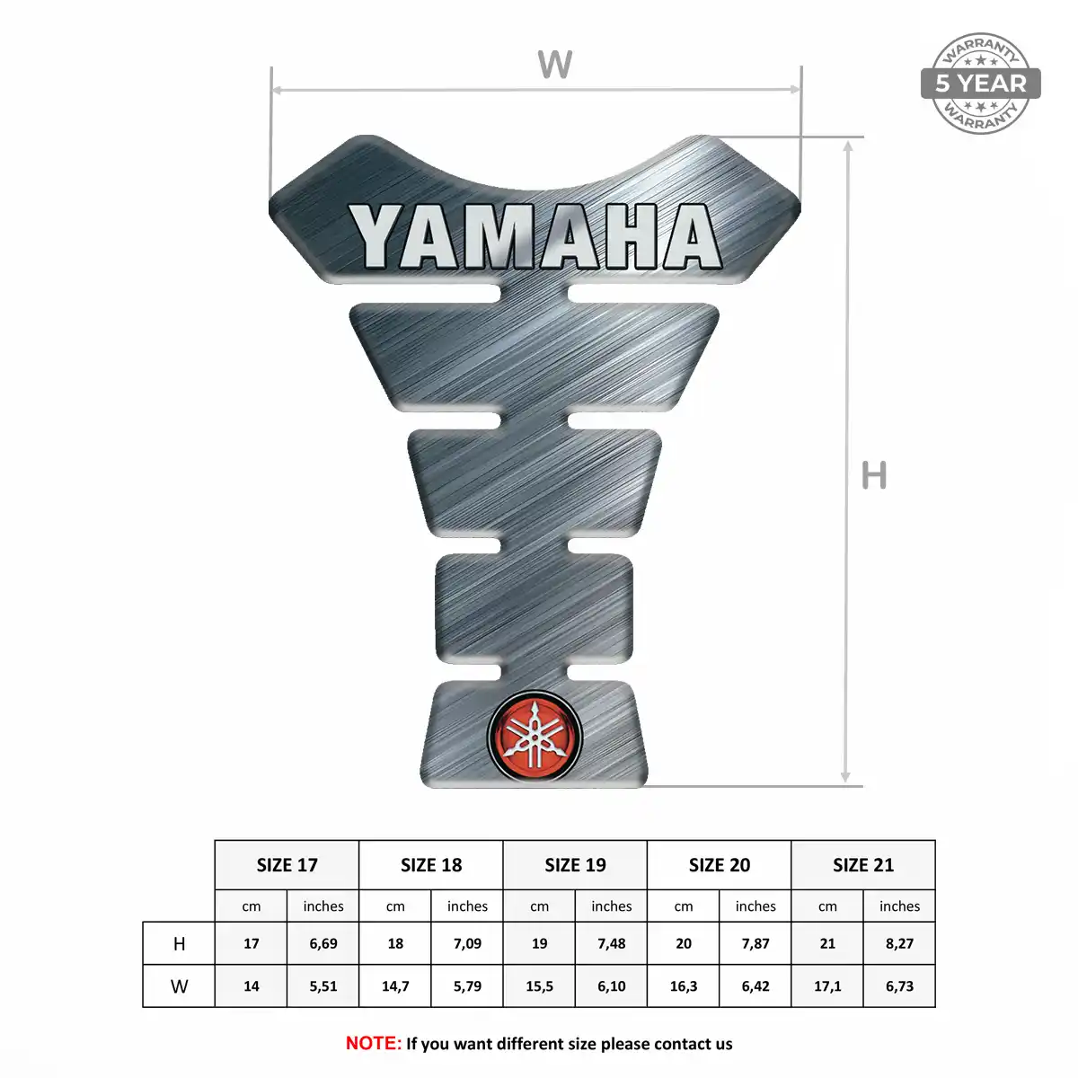 Yamaha Tank Guard Pads Motorbike Elite Finish