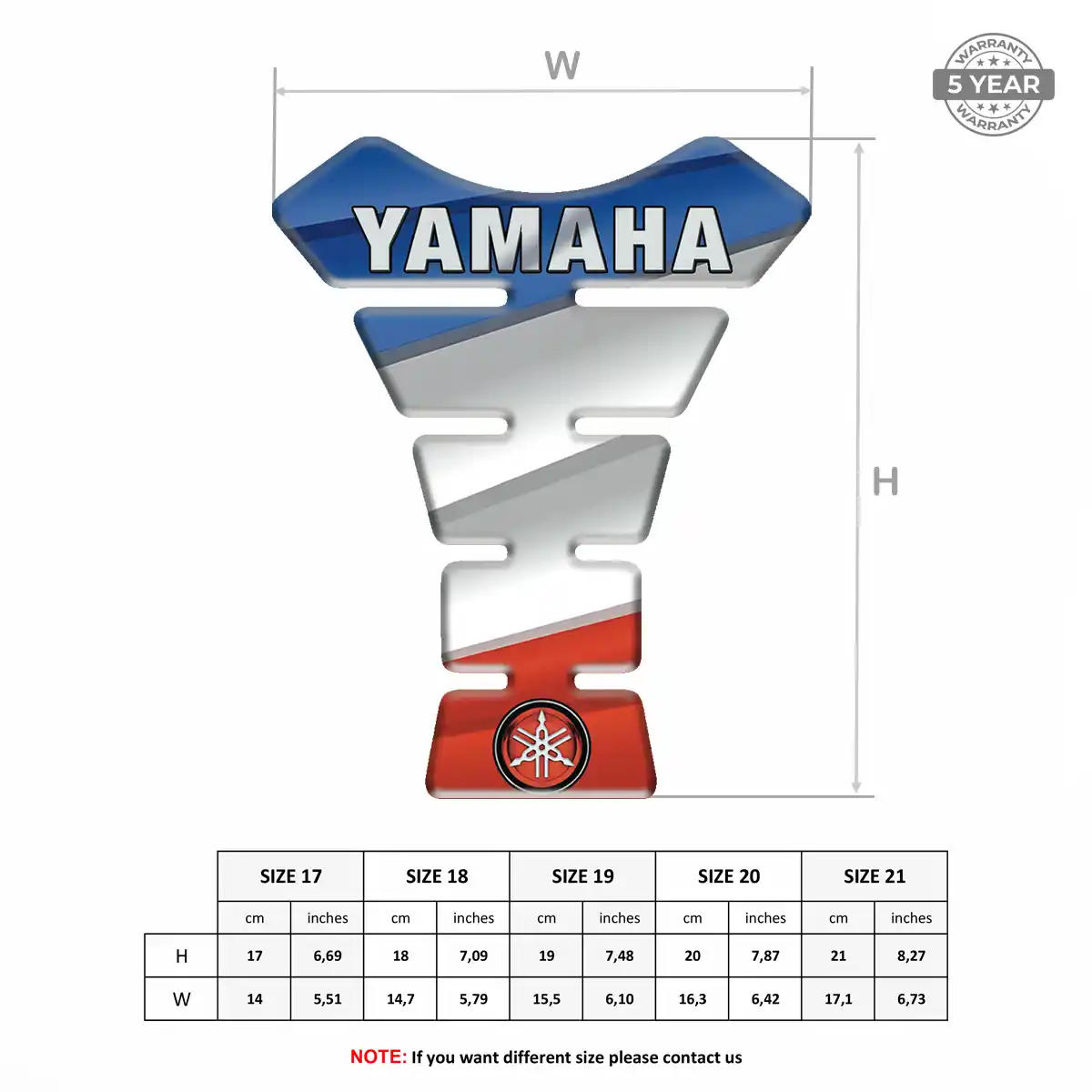 Yamaha Tank Guard Pads Motorbike Exclusive Series