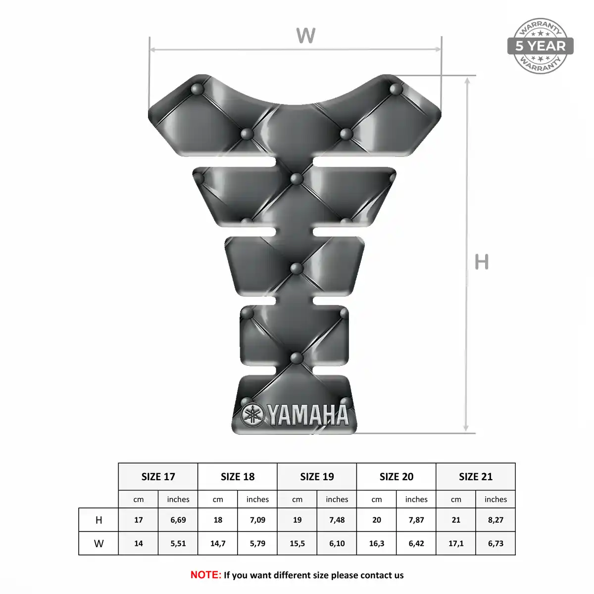 Yamaha Tank Guard Pads Motorbike Prestige Line