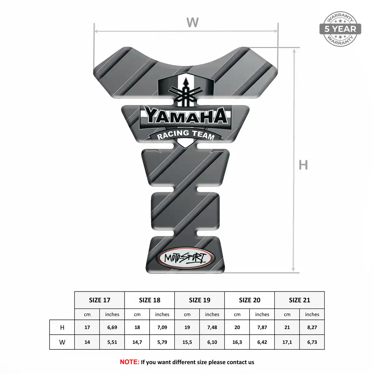 Yamaha Tank Guard Pads Motorbike Refined Design