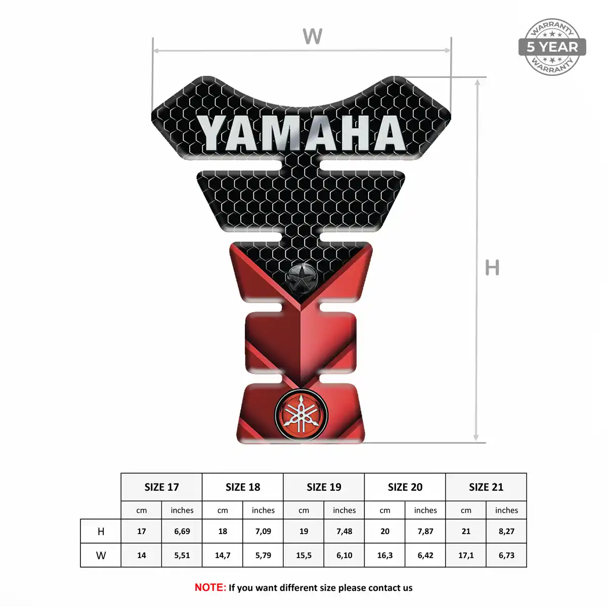 Yamaha Tank Guard Pads Motorbike Signature Grade