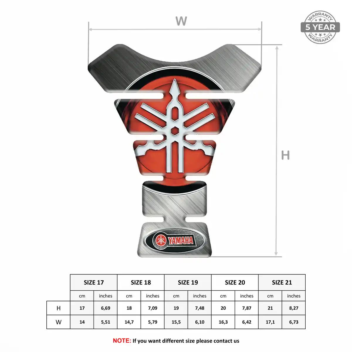Yamaha Tank Guard Pads Motorbike Sleek Style