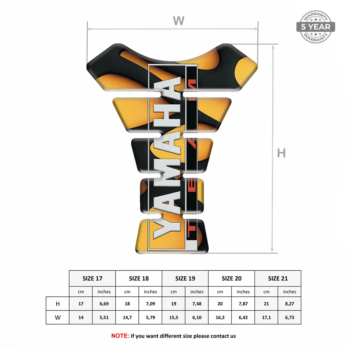 Yamaha Tank Guard Pads Motorcycle Deluxe Edition