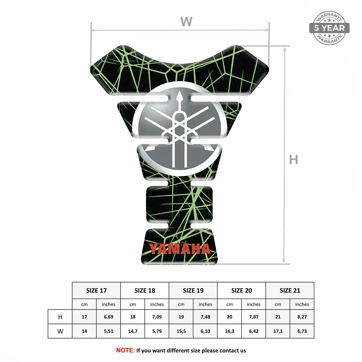 Yamaha Tank Guard Pads Motorcycle Prestige Line