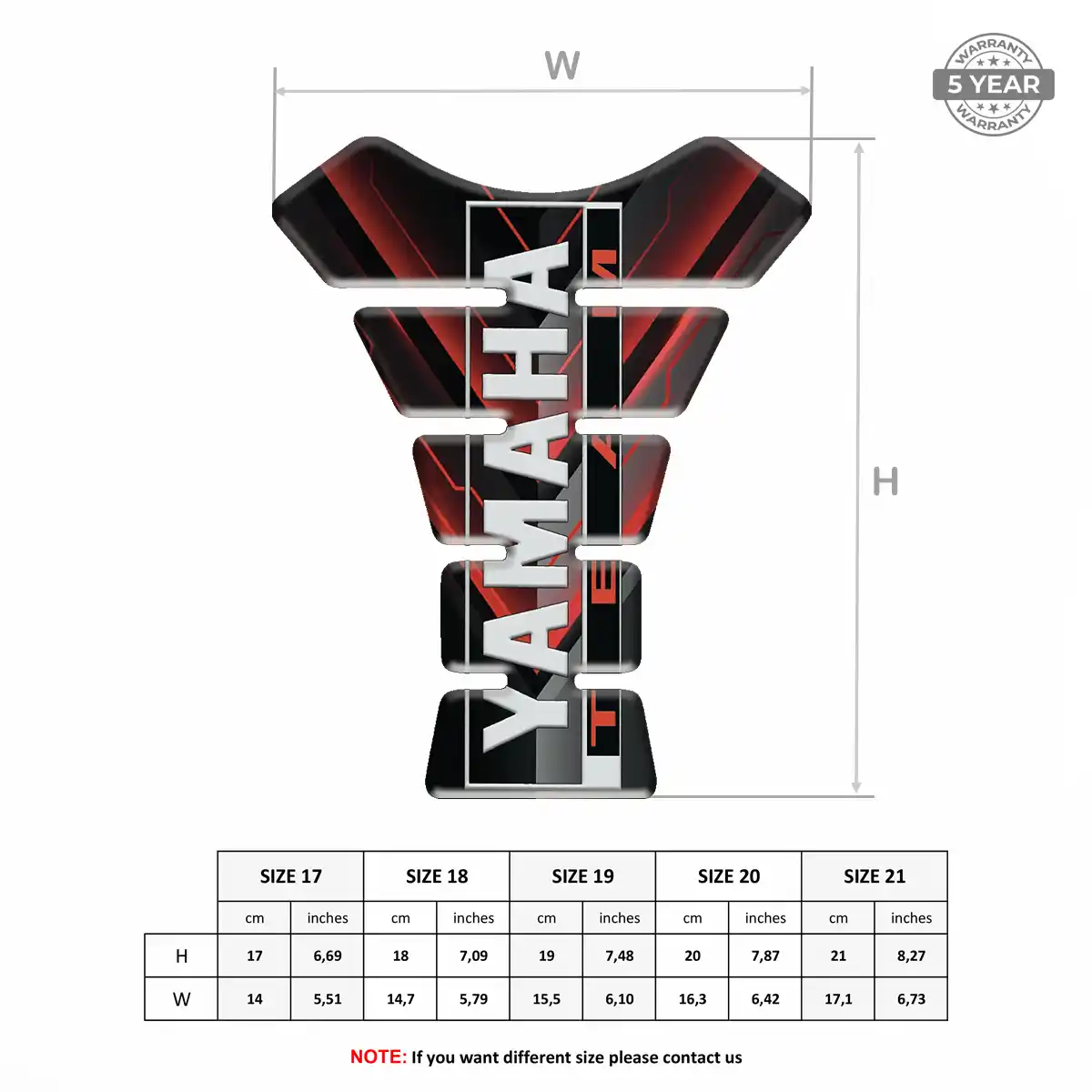 Yamaha Tank Guard Pads Motorcycle Signature Grade
