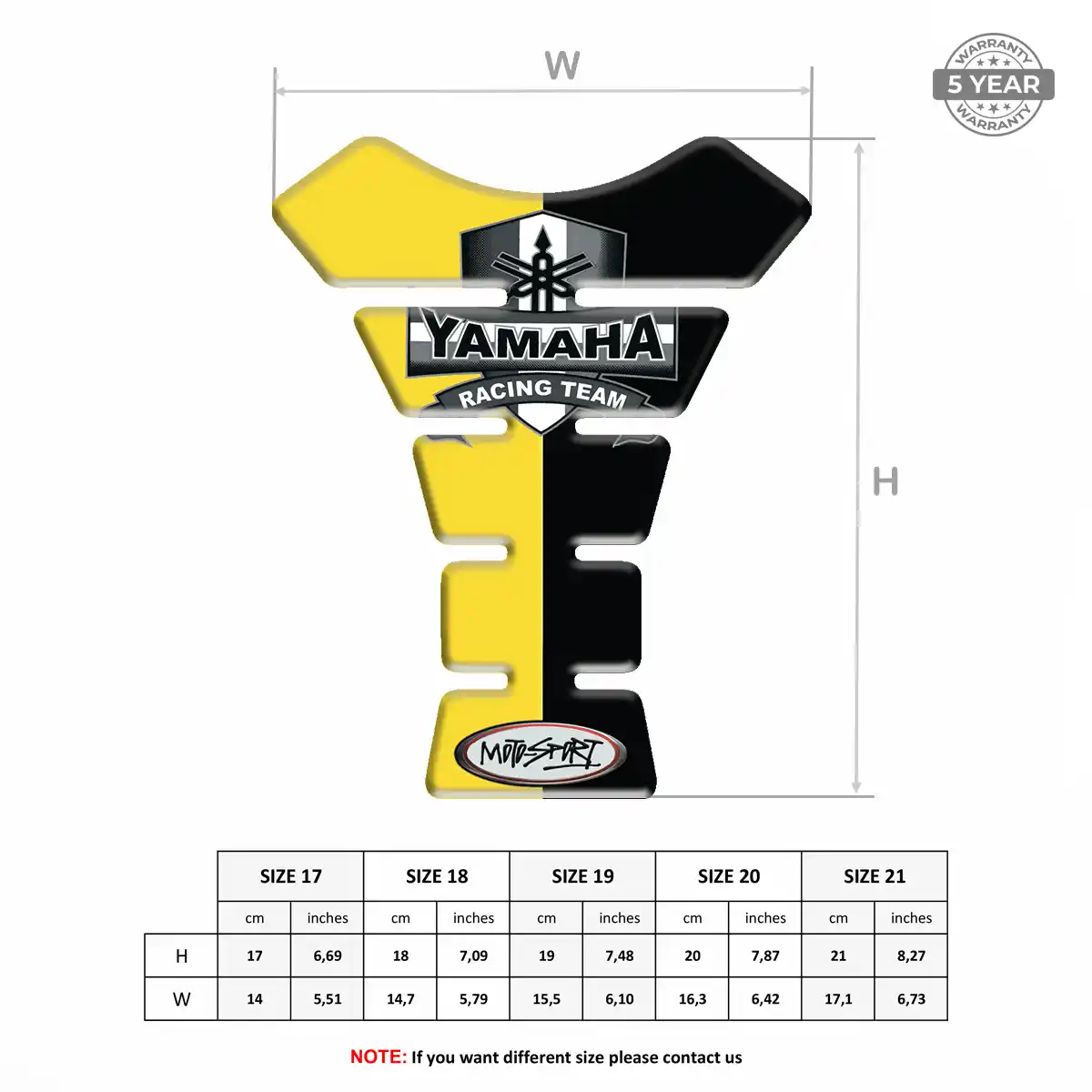Yamaha Tank Guard Pads Motorcycle Sleek Style