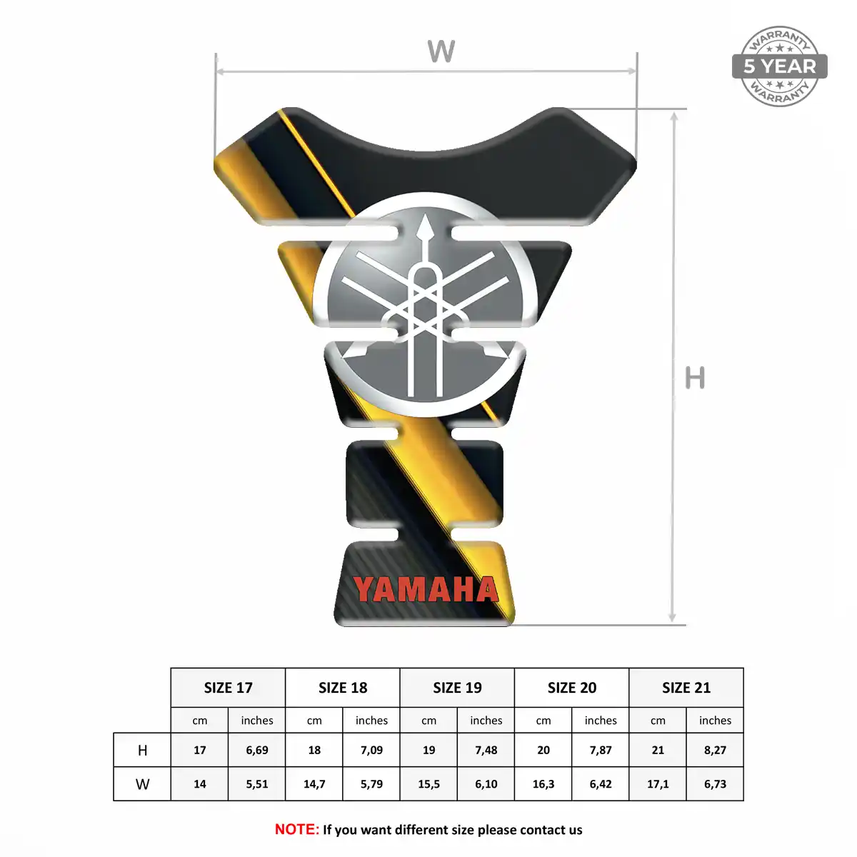 Yamaha Tank Guard Pads Refined Design