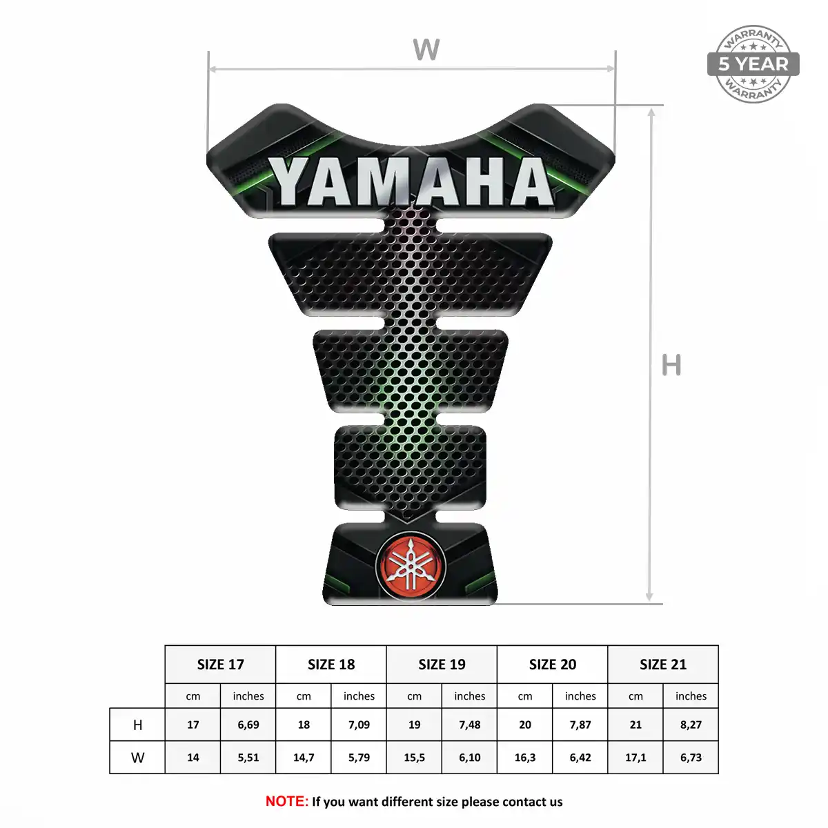 Yamaha Tank Guard Protector Motorbike Deluxe Edition