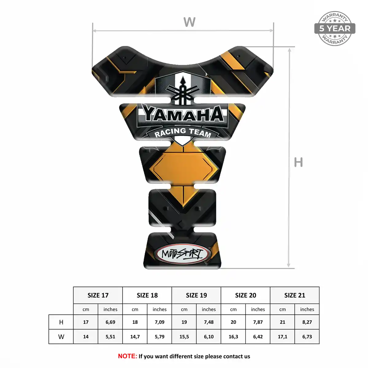 Yamaha Tank Guard Protector Motorbike Elite Edition