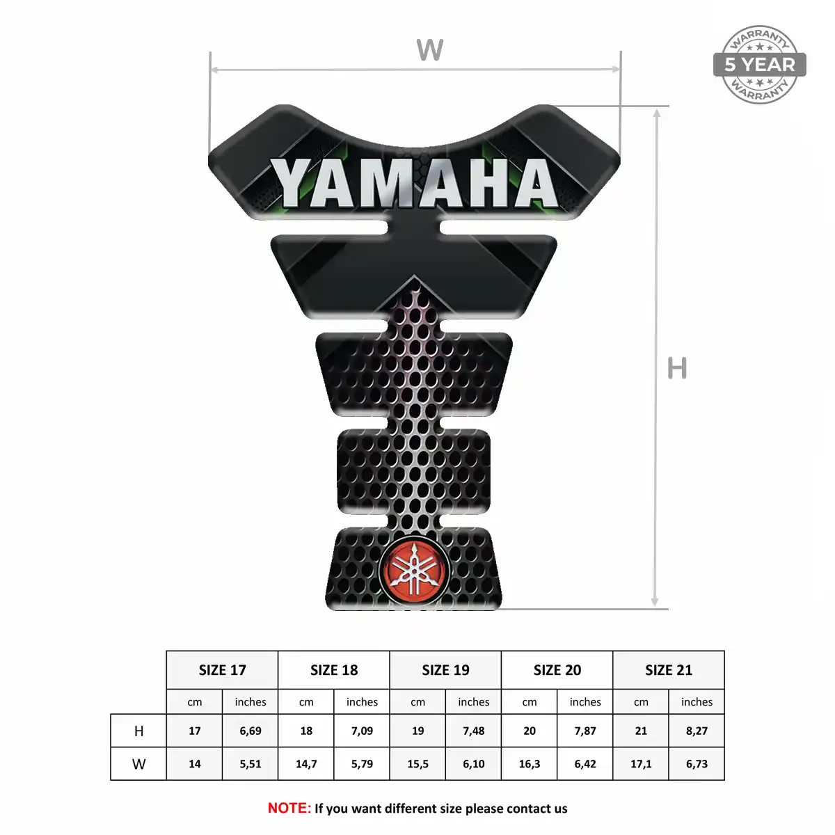 Yamaha Tank Guard Protector Motorbike Elite Finish