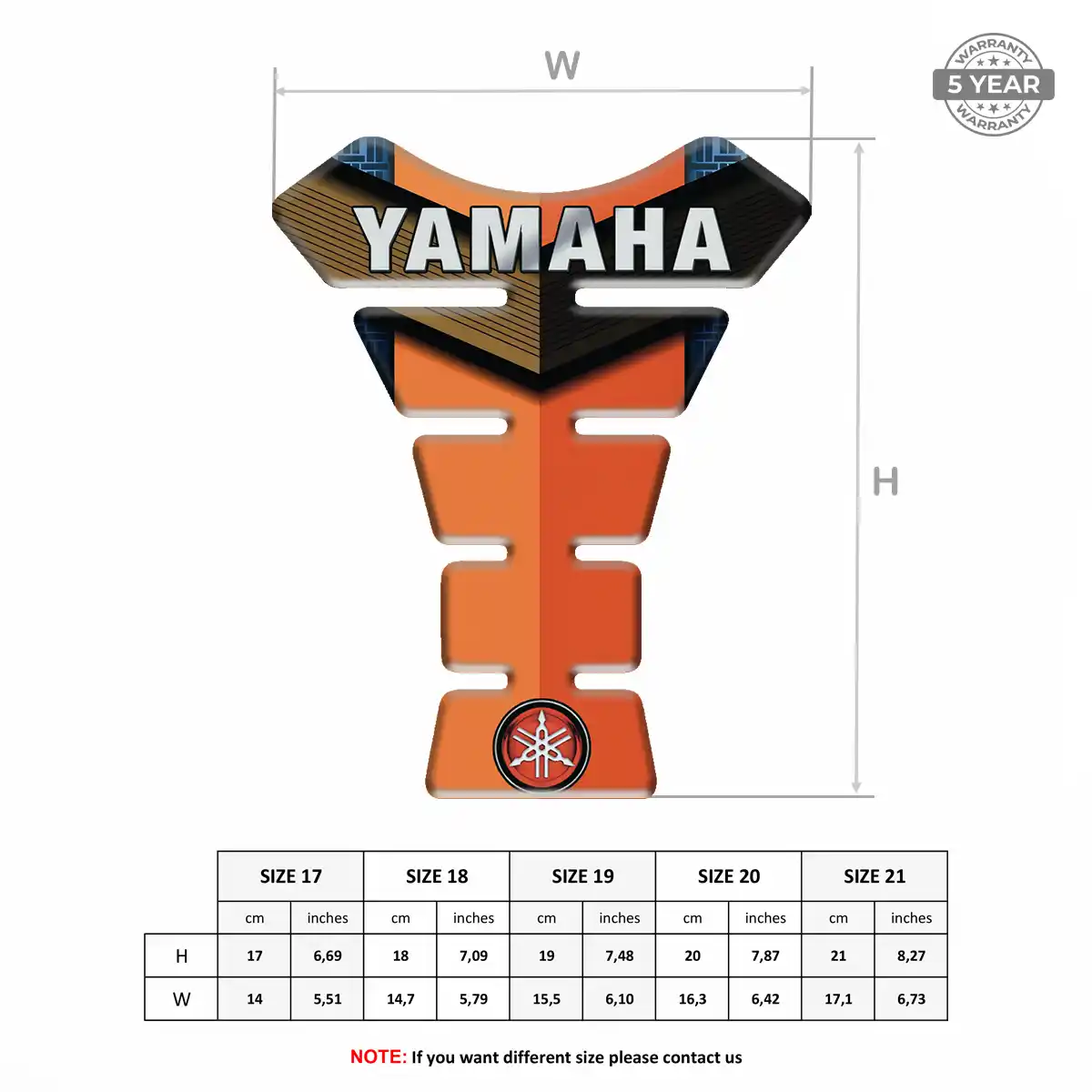 Yamaha Tank Guard Protector Motorbike Superior Craft