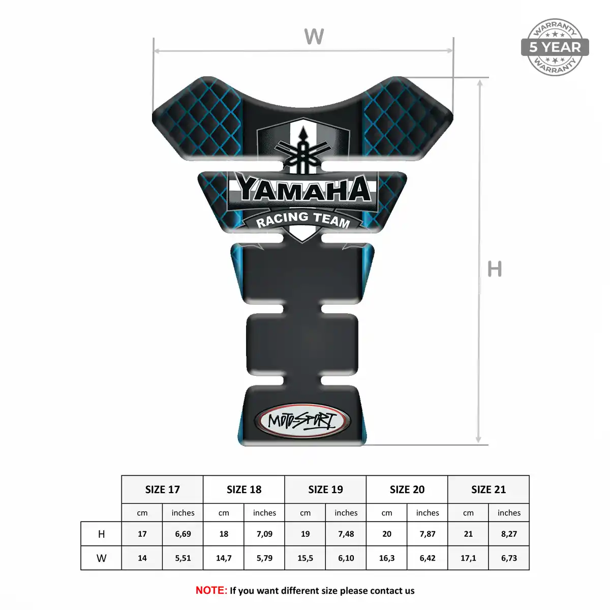 Yamaha Tank Guard Protector Motorcycle Exclusive Series